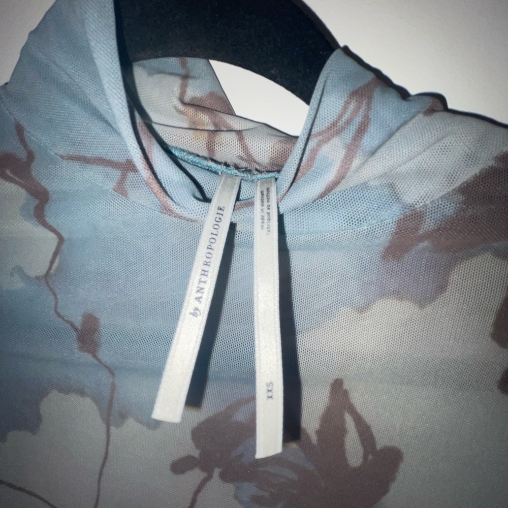 Anthropologie Blue Women's Mesh Top - Picture 3 of 6